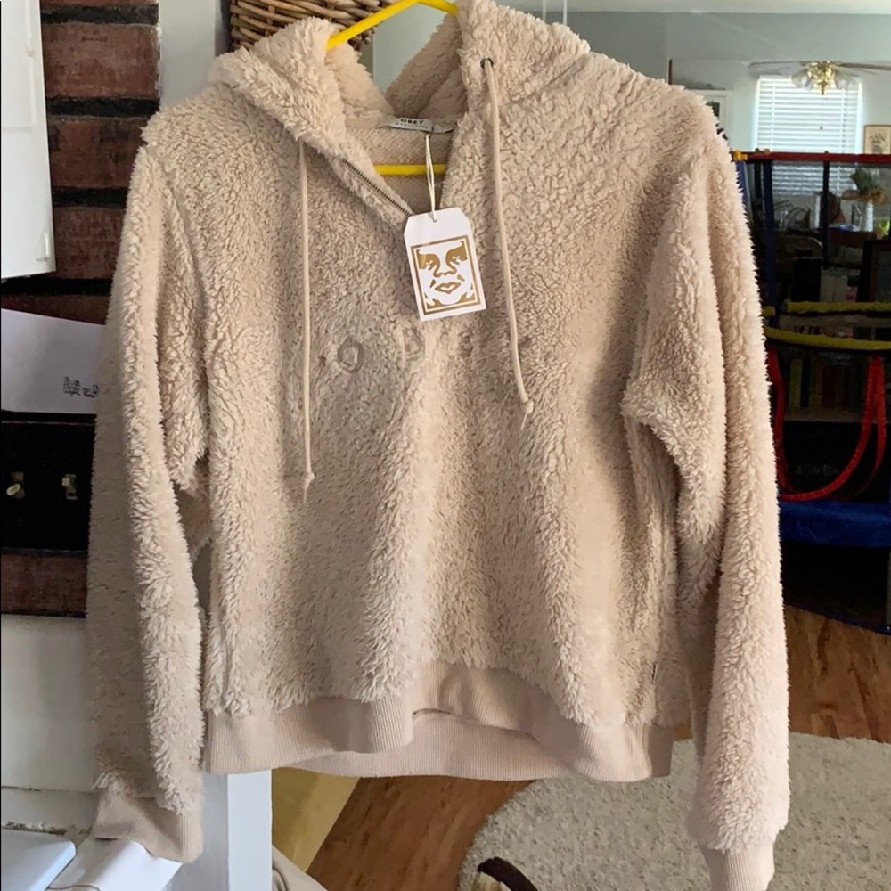Nwt teddy bear hoodie from obey